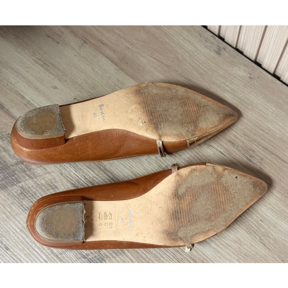 Boden Women’s Pointed-Toe Flats Brown Gold Metallic Size 40 EU / 9 US - Picture 7 of 9